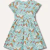 Blukids Abito a maniche corte in puro cotone bambina- Vestiti