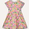 Blukids Abito a maniche corte in puro cotone bambina- Vestiti