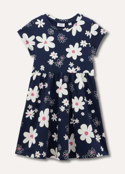 Blukids Abito floreale in puro cotone bambina- Vestiti