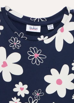 Blukids Abito floreale in puro cotone bambina- Vestiti