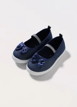 Blukids Ballerine lurex con fiocco bambina- Scarpe