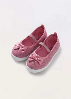 Blukids Ballerine lurex con fiocco bambina- Scarpe
