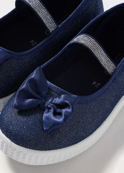 Blukids Ballerine lurex con fiocco bambina- Scarpe
