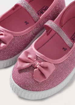 Blukids Ballerine lurex con fiocco bambina- Scarpe