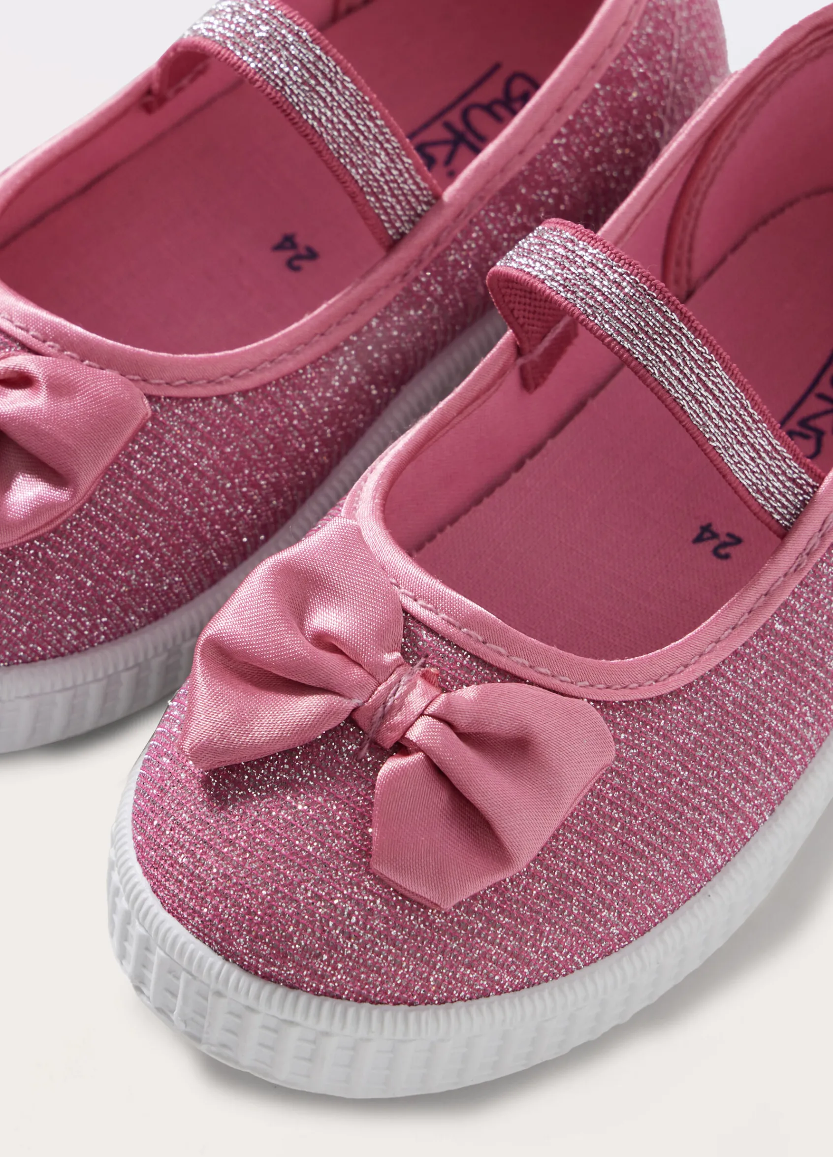 Blukids Ballerine lurex con fiocco bambina- Scarpe
