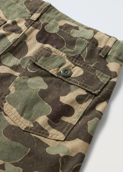 Blukids Bermuda camouflage in puro cotone ragazzo- Pantaloni