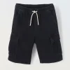 Blukids Bermuda cargo in denim di cotone ragazzo- Jeans