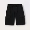 Blukids Bermuda cargo in french terry denim ragazzo- Jeans