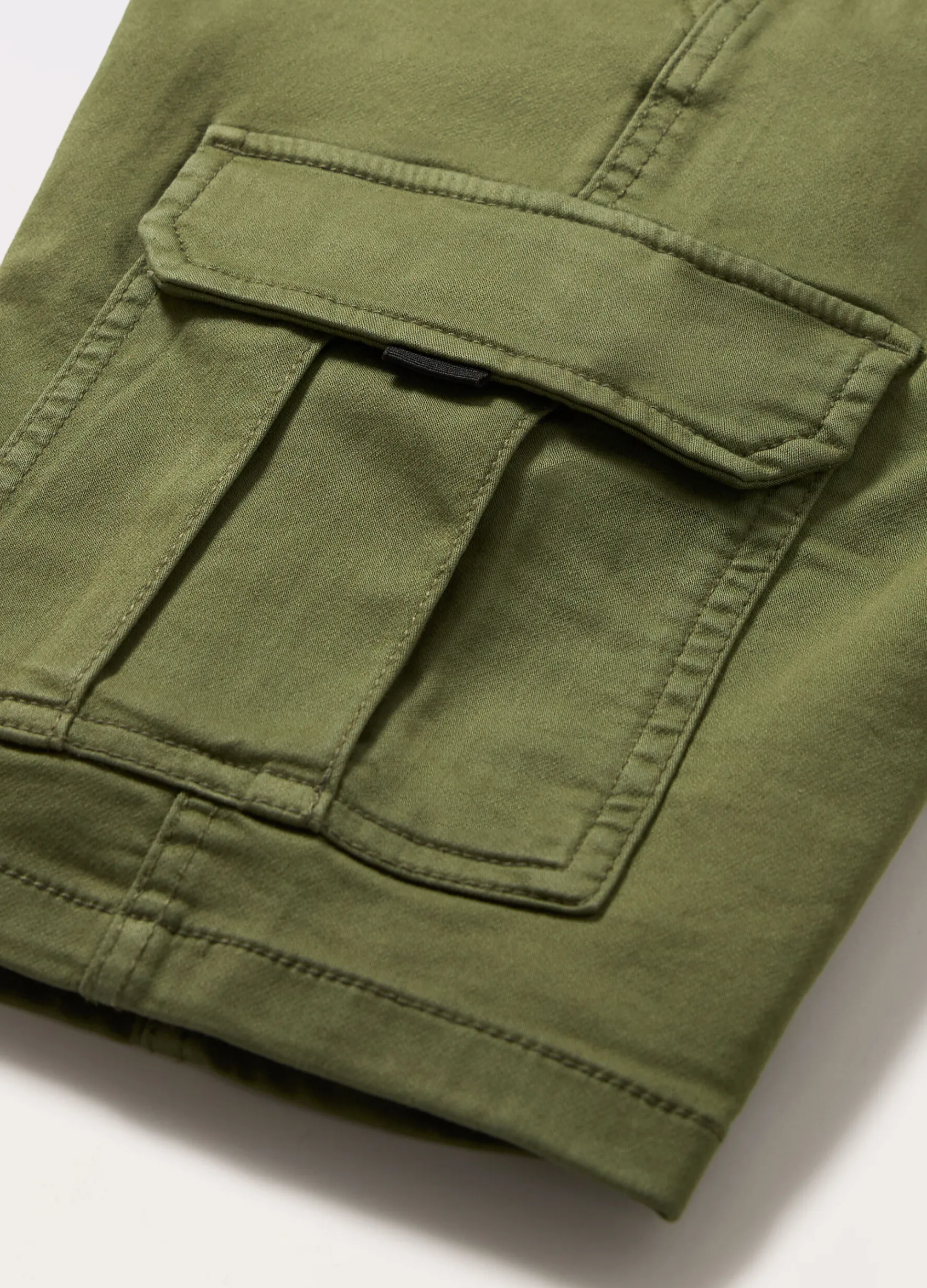 Blukids Bermuda cargo in french terry denim ragazzo- Jeans