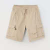 Blukids Bermuda cargo in puro cotone ragazzo- Pantaloni