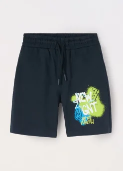 Blukids Bermuda in french terry di puro cotone bambino-Bambino Pantaloni