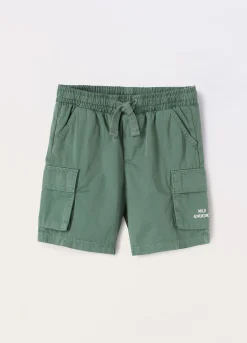 Blukids Bermuda in twill di puro cotone neonato- Pantaloni