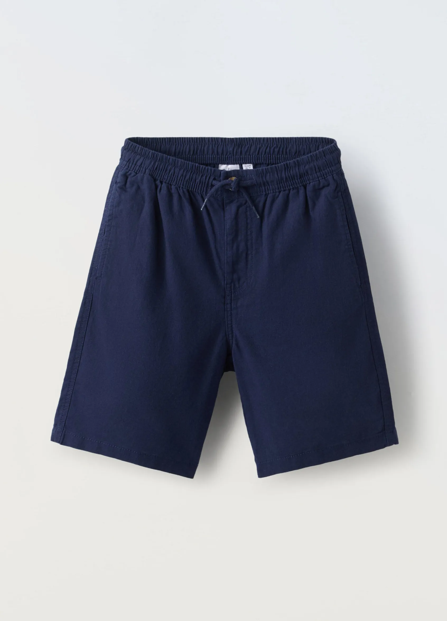 Blukids Bermuda misto lino ragazzo- Pantaloni