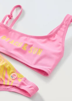 Blukids Bikini asimmetrico con stampa ragazza- Mare