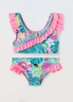 Blukids Bikini incrociato con stampa bambina- Mare