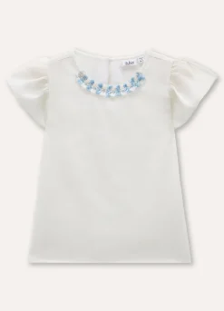 Blukids Blusa con maniche ad aletta bambina- Camicie