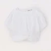 Blukids Blusa in puro cotone sangallo bambina- Camicie