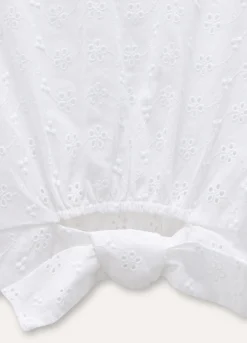 Blukids Blusa in puro cotone sangallo bambina- Camicie