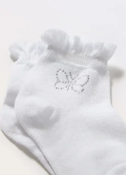 Blukids Calze corte misto cotone con strass- Intimo | Intimo