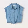 Blukids Camicia in chambray di puro cotone bambina- Camicie