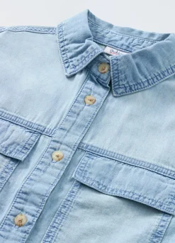 Blukids Camicia in denim di puro cotone ragazza- Camicie