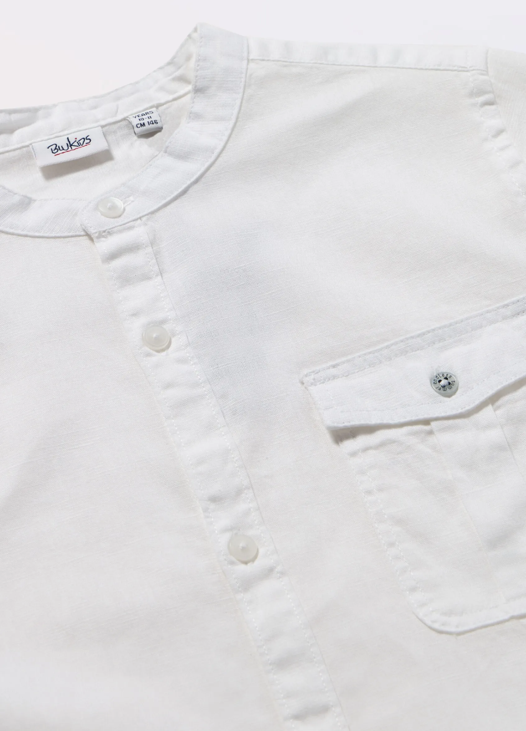 Blukids Camicia in misto lino ragazzo- Camicie