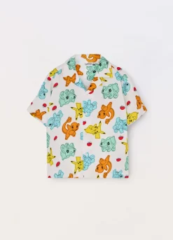 Blukids Camicia in pura viscosa con collo revers bambino-Bambino Camicie