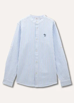 Blukids Camicia rigata in misto lino ragazzo- Camicie