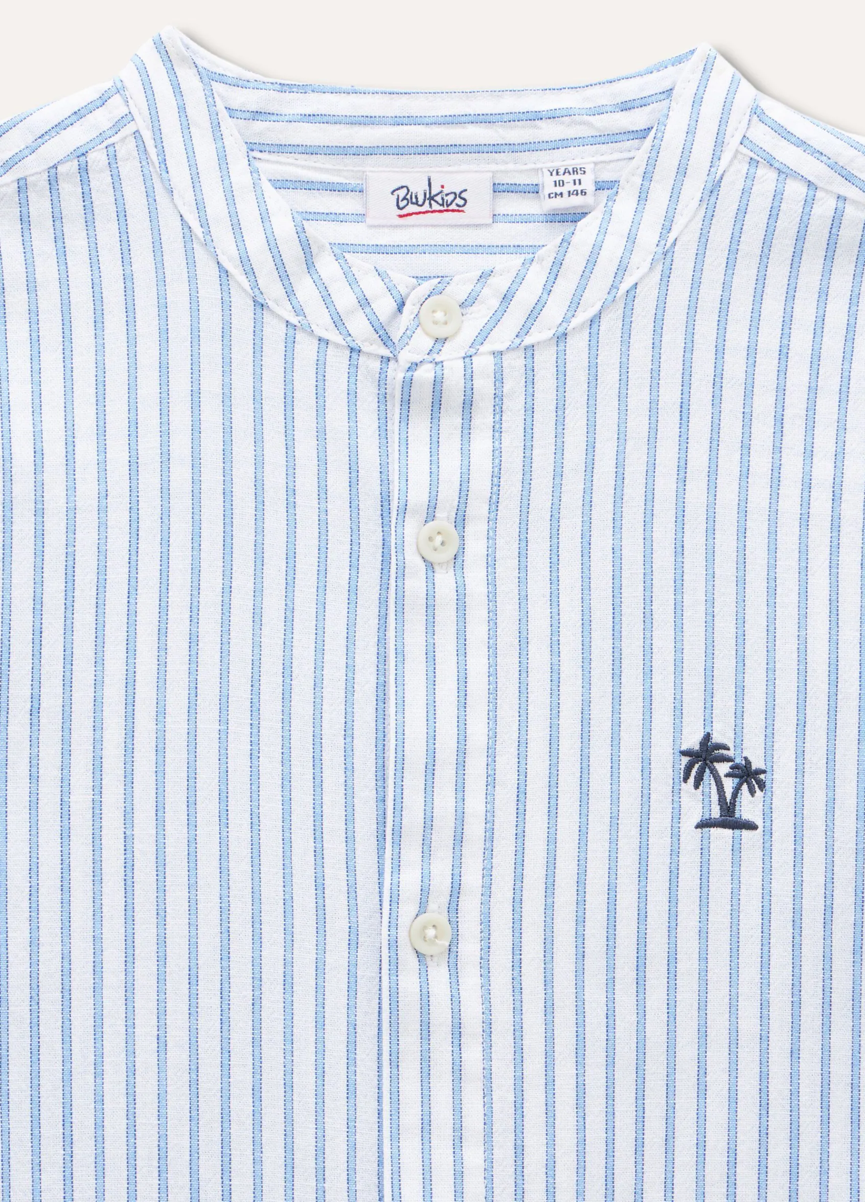 Blukids Camicia rigata in misto lino ragazzo- Camicie