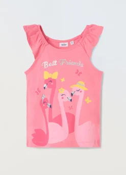 Blukids Canotta con stampa glitter bambina- T-shirt