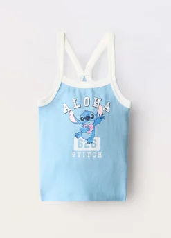 Blukids Canotta in costina di cotone stretch bambina- T-shirt