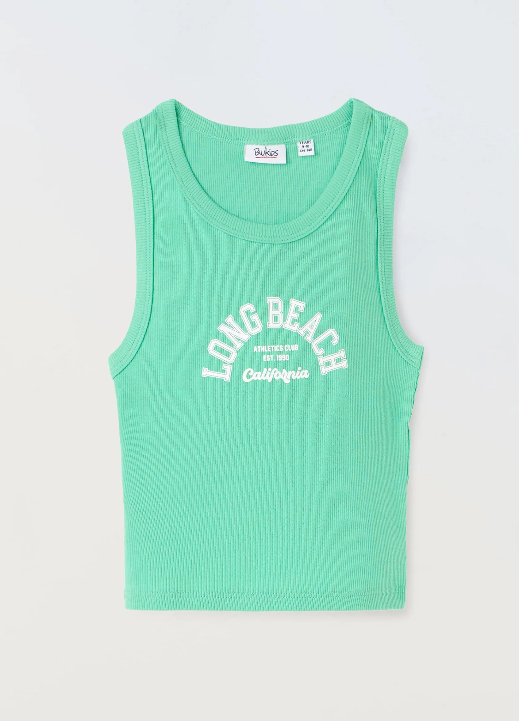 Blukids Canotta in costina di cotone stretch ragazza- T-shirt