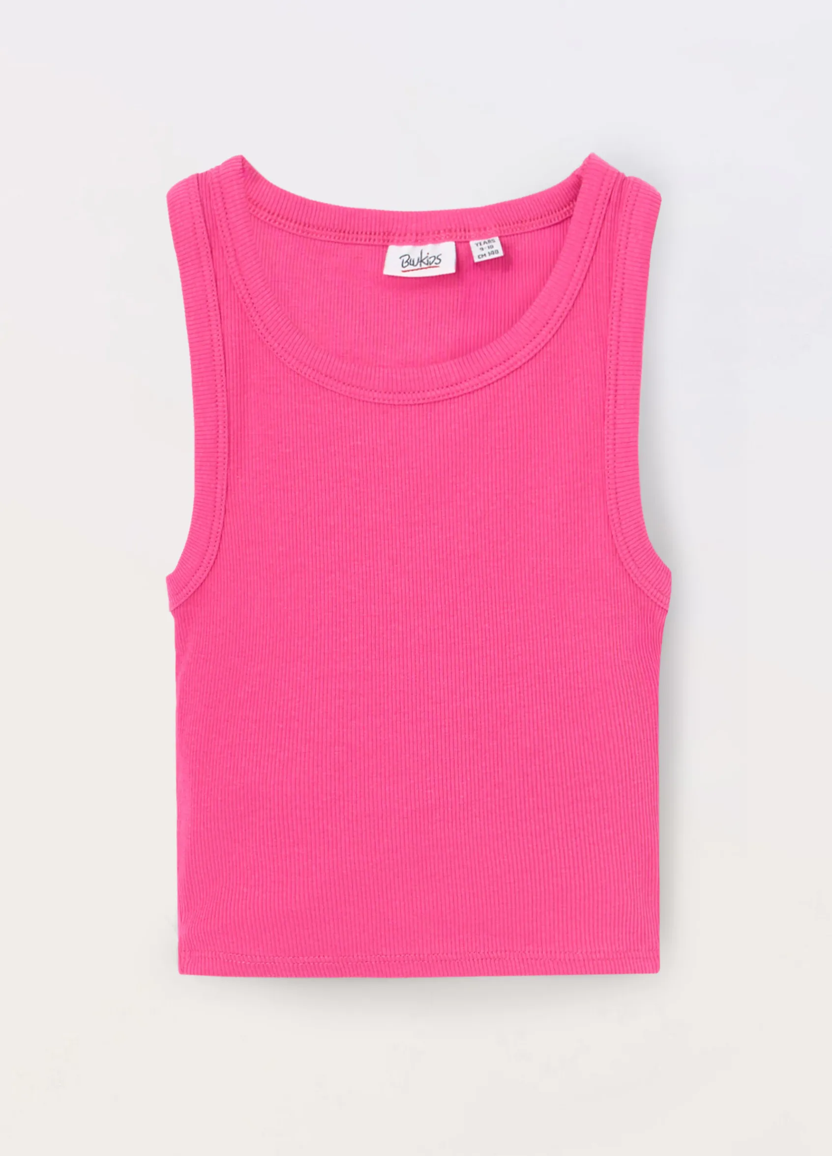 Blukids Canotta in costina di cotone stretch ragazza- T-shirt