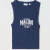 Blukids Canotta in costina di cotone stretch ragazza- T-shirt
