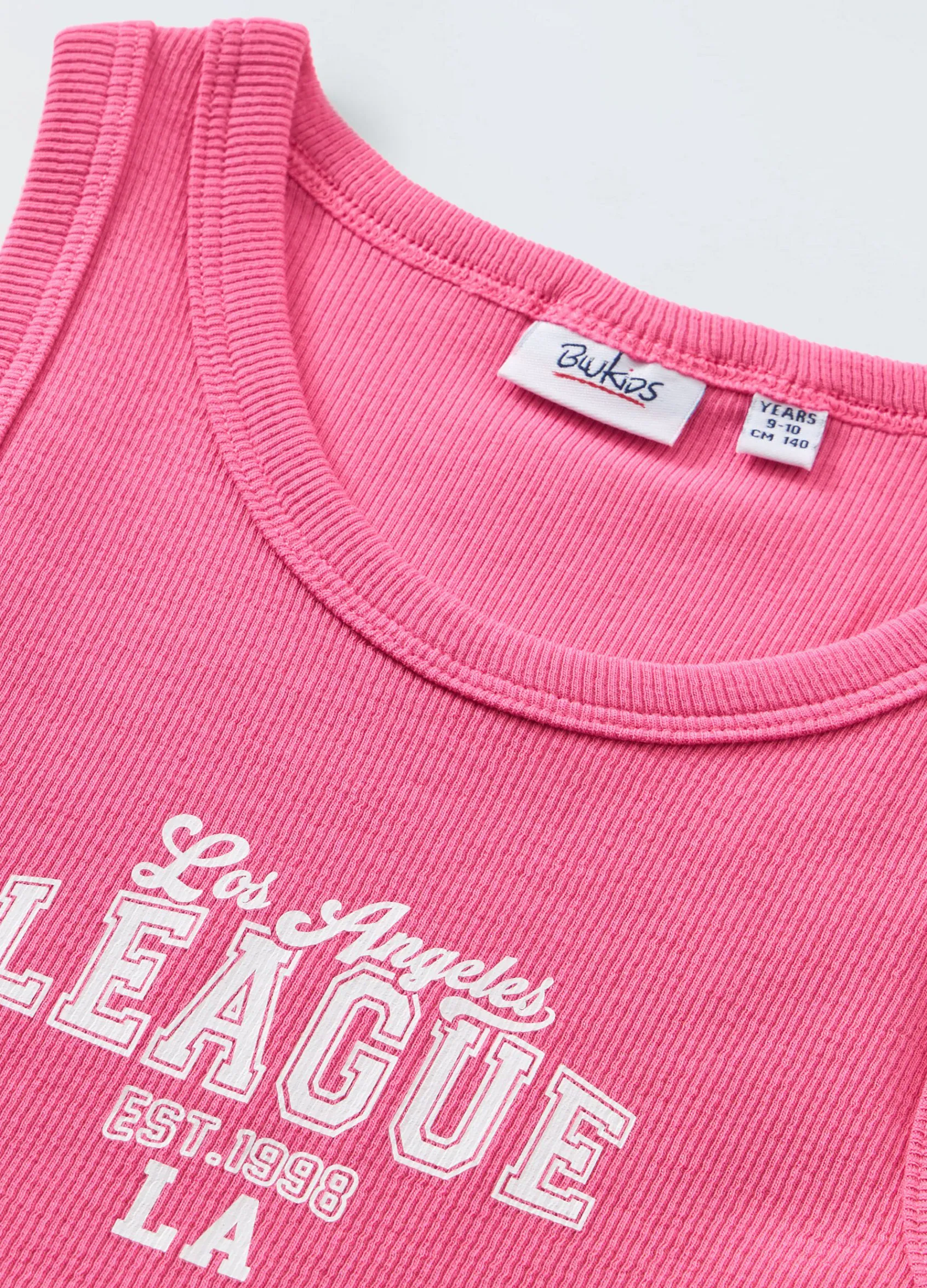 Blukids Canotta in costina di cotone stretch ragazza- T-shirt
