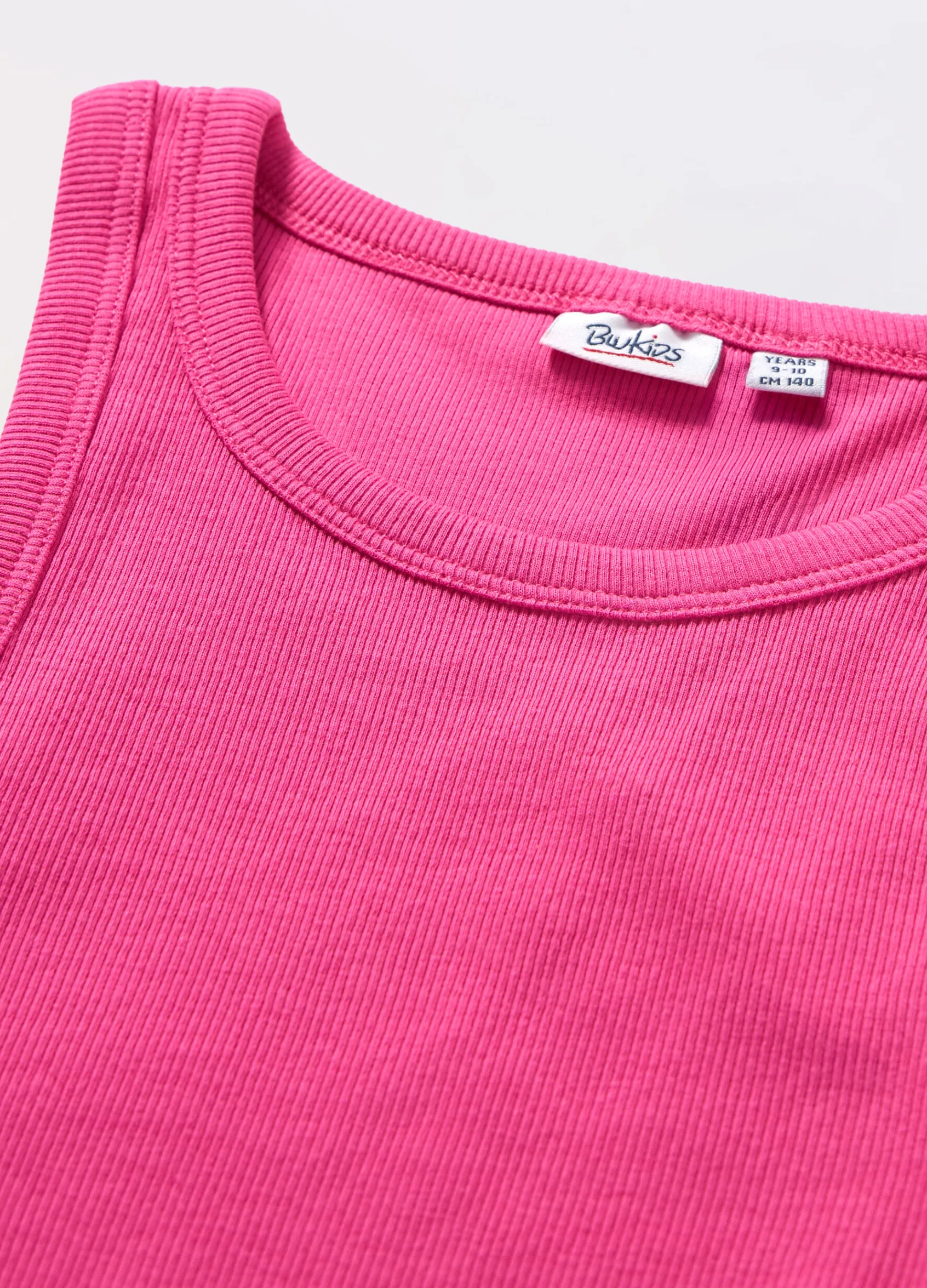 Blukids Canotta in costina di cotone stretch ragazza- T-shirt
