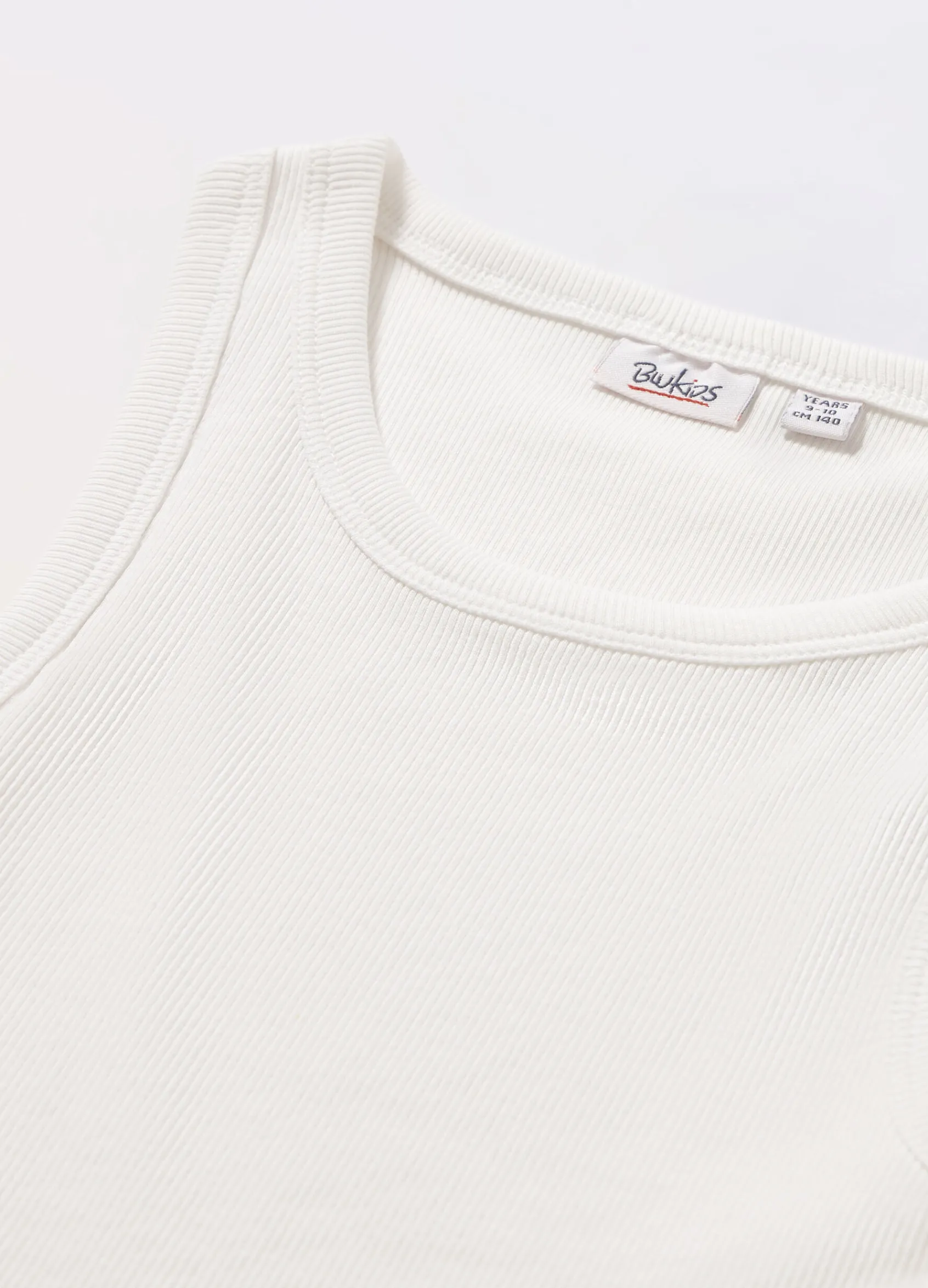 Blukids Canotta in costina di cotone stretch ragazza- T-shirt