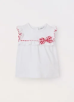 Blukids Canotta in jersey di cotone stretch neonata- T-shirt