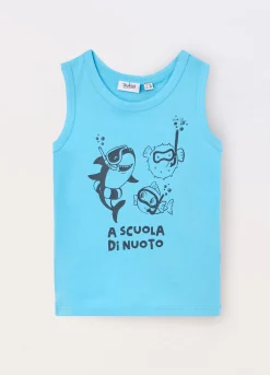Blukids Canotta in jersey di puro cotone neonato- T-shirt