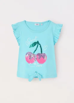 Blukids Canotta in jersey di puro cotone bambina- T-shirt