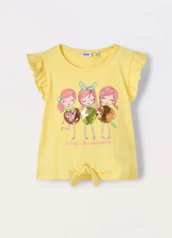 Blukids Canotta in jersey di puro cotone bambina- T-shirt
