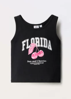 Blukids Canotta in jersey di puro cotone ragazza- T-shirt