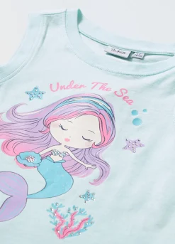 Blukids Canotta in jersey di puro cotone bambina- T-shirt
