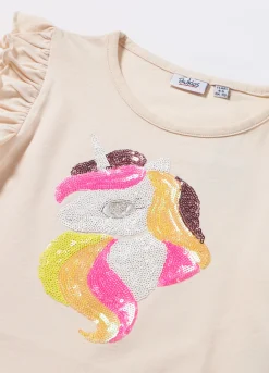 Blukids Canotta in jersey di puro cotone bambina- T-shirt