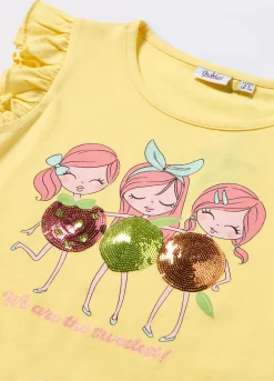 Blukids Canotta in jersey di puro cotone bambina- T-shirt