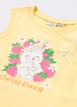 Blukids Canotta in jersey di puro cotone bambina- T-shirt