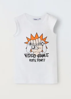 Blukids Canotta in puro cotone bambino-Bambino T-shirt