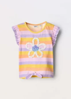 Blukids Canotta in puro cotone slub bambina- T-shirt