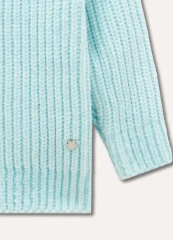 Blukids Cardigan in ciniglia tricot con rouches neonata- Maglioncini
