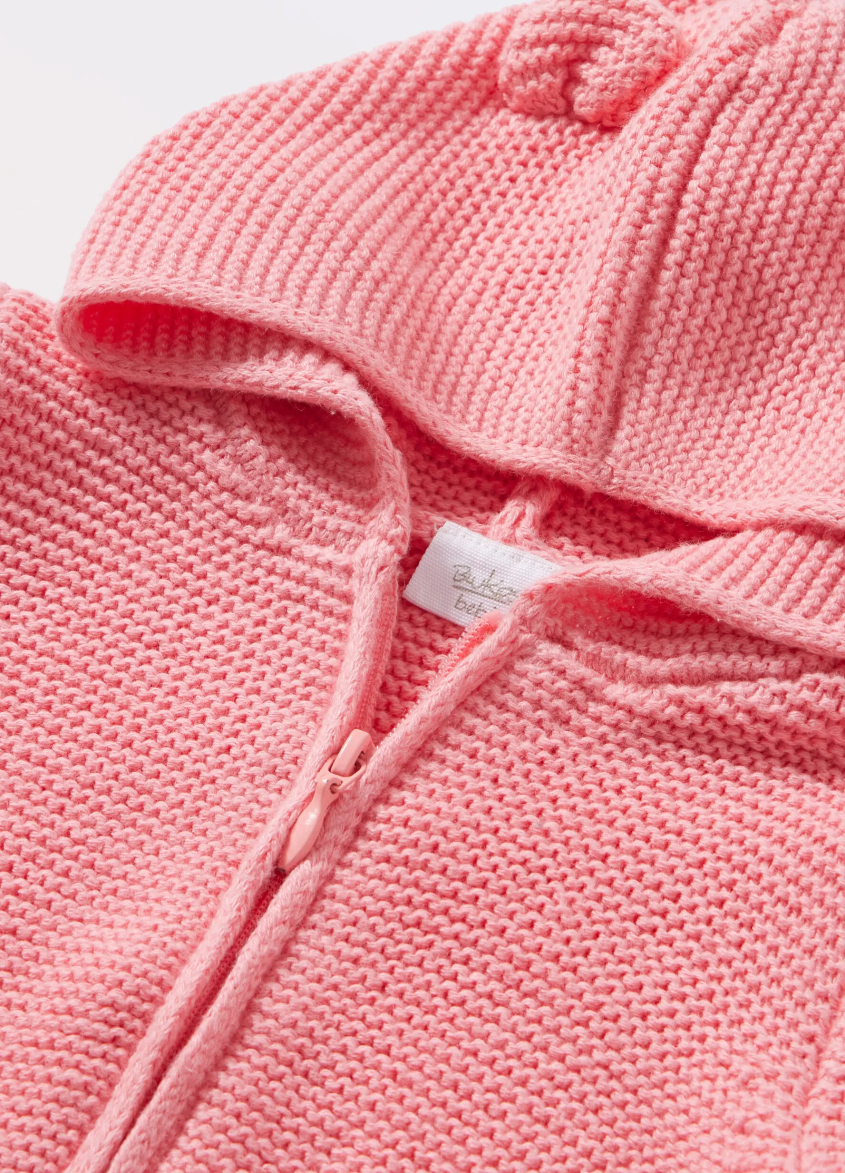 Blukids Cardigan in puro cotone con cappuccio neonata- Maglioncini